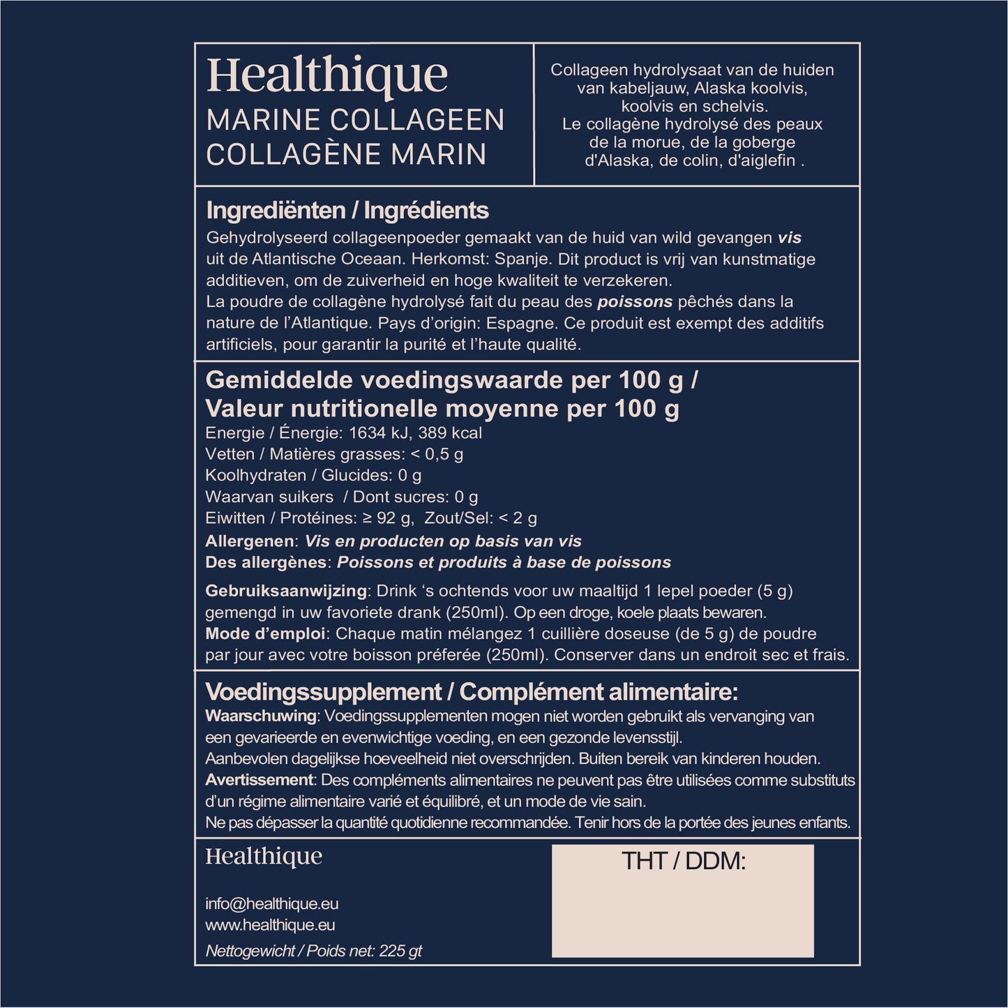 Marine collageen peptiden - 100% gehydrolyseerd